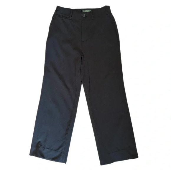 Lauren Ralph Lauren Women Sanderson Straight Pants Black Size‎ 8  Career Office - Picture 3 of 16